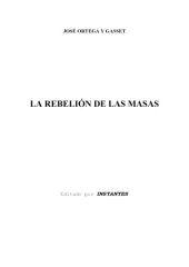 book La rebeliôn de las masas