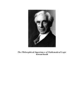 book The Philosophical Importance Of Mathematical Logic