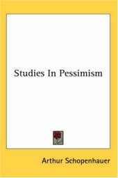 book Studies in Pessimism 