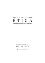 book Etica demostrada segun el orden geométrico