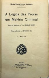 book A lógica das provas em matéria criminal