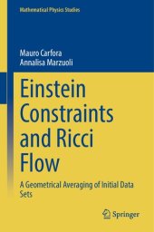 book Einstein Constraints and Ricci Flow: A Geometrical Averaging of Initial Data Sets