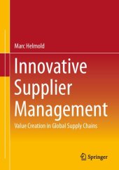 book Innovative Supplier Management: Value Creation in Global Supply Chains