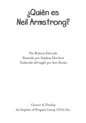 book ¿Quién es Neil Armstrong?