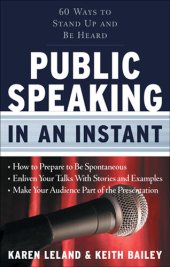 book Public Speaking In An Instant: 60 Ways to Stand Up and Be Heard