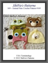 book 169- Adult Animal Beanies Crochet Patterns #169