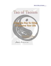 book Tao of Taoism: Using the Dao Te Ching to Improve Your Life