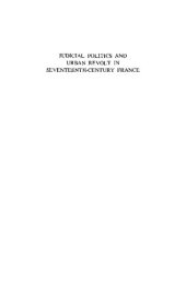 book Judicial Politics and Urban Revolt in Seventeenth-Century France: The Parlement of Aix, 1629-1659