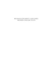 book Religious Diversity and Early Modern English Texts: Catholic, Judaic, Feminist, and Secular Dimensions