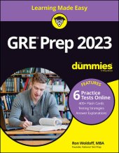 book GRE Prep 2023 For Dummies with Online Practice