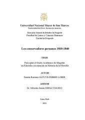 book Los conservadores peruanos 1810-1840