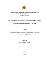 book La estructura económica de una comunidad andina: Taquile - Una isla del Lago Titicaca (Puno, Perú)