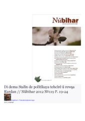 book Di dema Stalîn de polîtîkaya tehcîrê û rewşa Kurdan