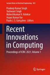 book Recent Innovations in Computing