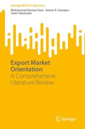 book Export Market Orientation: A Comprehensive Literature Review