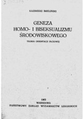 book Geneza homo- i biseksualizmu środowiskowego. Teoria orientacji płciowej