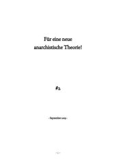 book Für eine neue anarchistische Theorie!