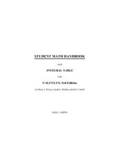 book Student Mathematics Handbook and Integral Table for Calculus