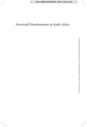 book Structural Transformation in South Africa The Challenges of Inclusive Industrial Development in a Middle-Income Country