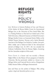 book Refugee Rights and Policy Wrongs: A frank, up-to-date guide by experts