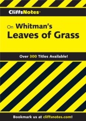 book CliffsNotes on Whitman's Leaves of Grass