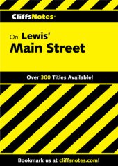 book CliffsNotes on Lewis' Main Street