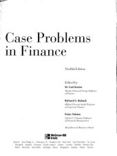 book Case Problems in Finance