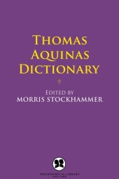 book Thomas Aquinas Dictionary