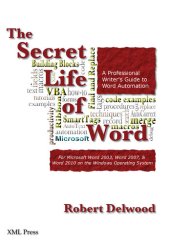 book The Secret Life of Word: A Professional Writer's Guide to Microsoft Word Automation