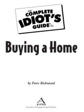 book The Complete Idiot's Guide to Buying a Home