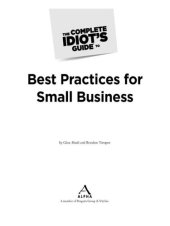 book The Complete Idiot's Guide to Best Practices for Small Business