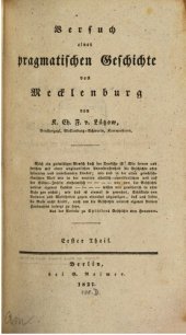 book Versuch einer pragmatischen Geschichte von Mecklenburg