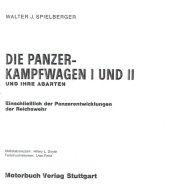 book Die PzKpfw I und II und Ihre Abarten