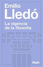 book La vigencia de la filosofía