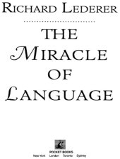 book The Miracle of Language