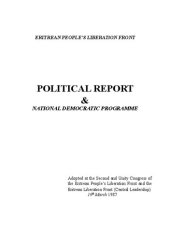 book Eritrean People’s Liberation Front. Political Report & National Democratic Programme