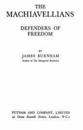 book Machiavellians - Defenders of Freedom