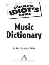 book The Complete Idiot's Guide Music Dictionary