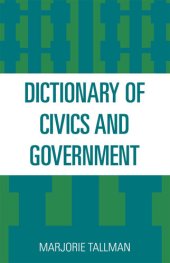 book Dictionary of Civics and Government