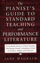 book Pianist's Guide to Standard Teaching and Performance Literature