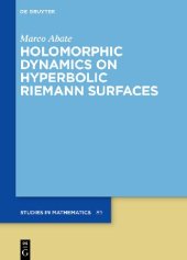 book Holomorphic Dynamics on Hyperbolic Riemann Surfaces (de Gruyter Studies in Mathematics)