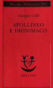 book Apollineo e dionisiaco