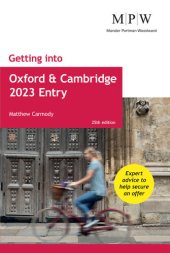 book Getting into Oxford and Cambridge 2023 Entry