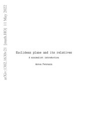 book Euclidean Plane and Its Relatives꞉ A Minimalist Introduction