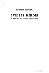 book Scritti minori. Di scienza, filosofia e letteratura