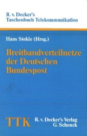 book Breitbandverteilnetze der Deutschen Bundespost