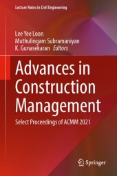 book Advances in Construction Management: Select Proceedings of ACMM 2021