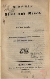 book Militärisches. Altes und Neues