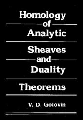 book Homology of Analytic Sheaves and Duality Theorems