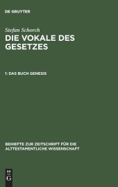 book 1 Das Buch Genesis: Habilitationsschrift